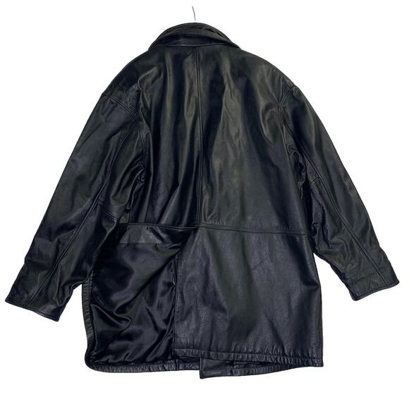 VTG Wilson's Leather Jacket Large Men’s Nylon Button Full Zip Single Vented - Picture 2 of 8